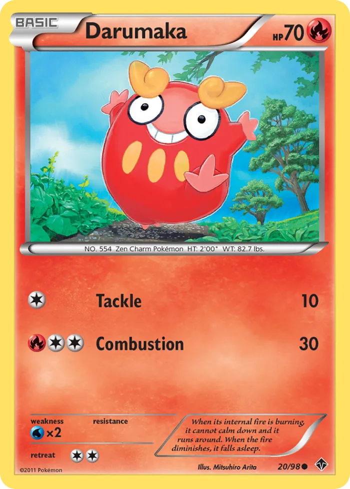 Darumaka #20 Emerging Powers Pokemon card