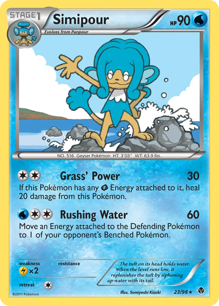 Simipour #23 Emerging Powers Pokemon card