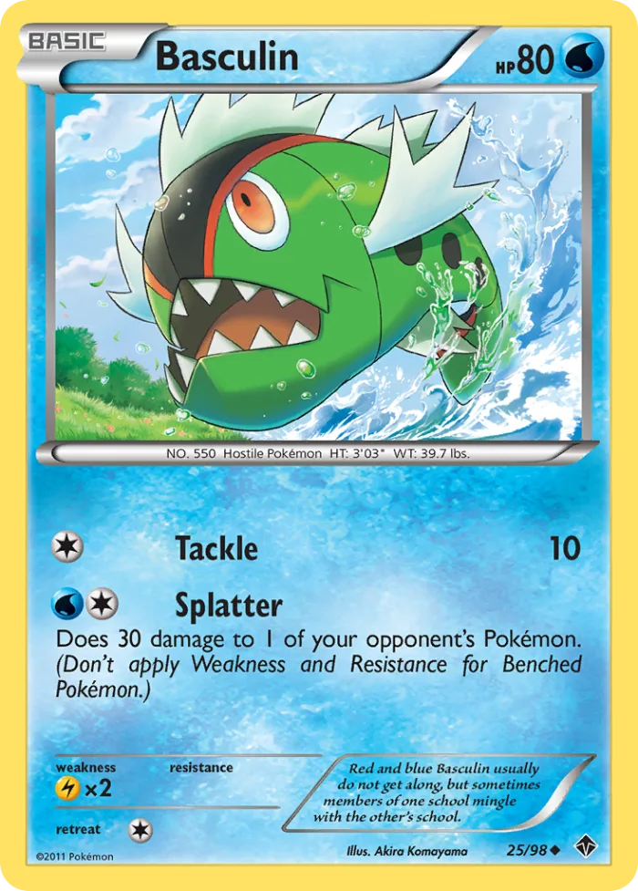Basculin #25 Emerging Powers Pokemon card