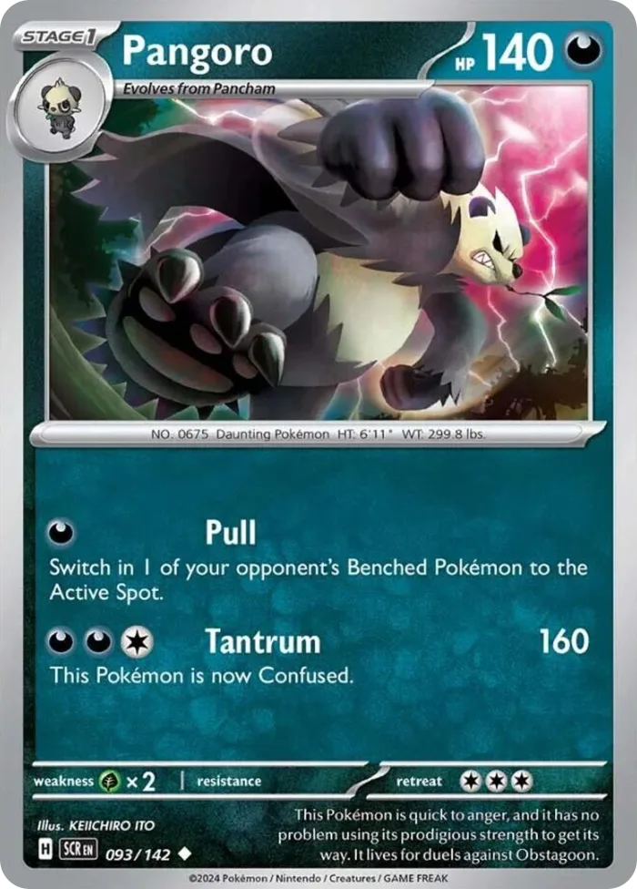 Pangoro #93 Stellar Crown Pokemon card