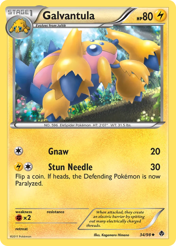 Galvantula #34 Emerging Powers Pokemon card