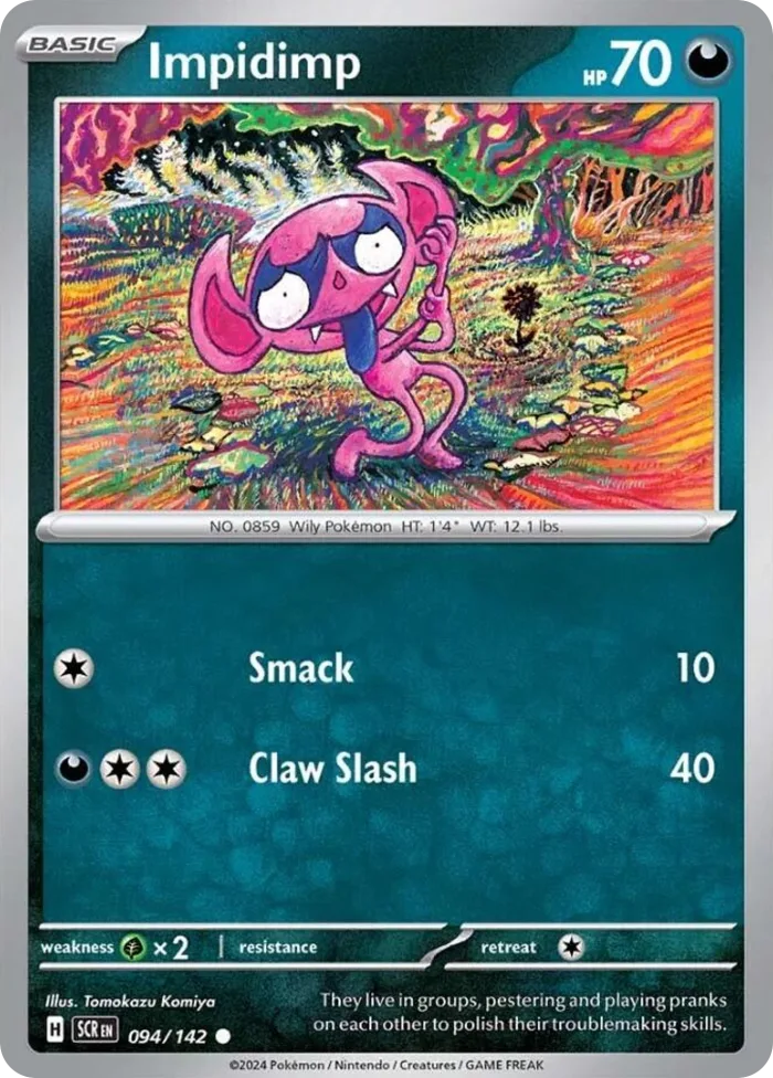 Impidimp #94 Stellar Crown Pokemon card