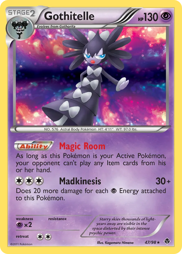 Gothitelle #47 Emerging Powers Pokemon card