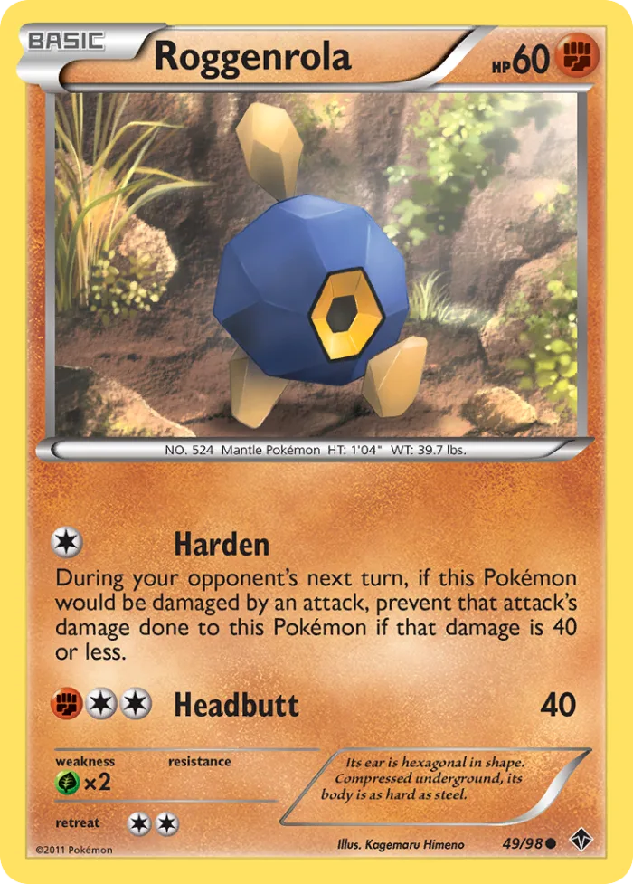 Roggenrola #49 Emerging Powers Pokemon card