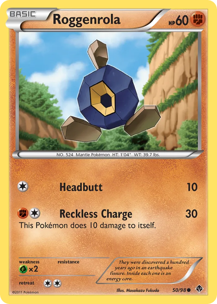 Roggenrola #50 Emerging Powers Pokemon card