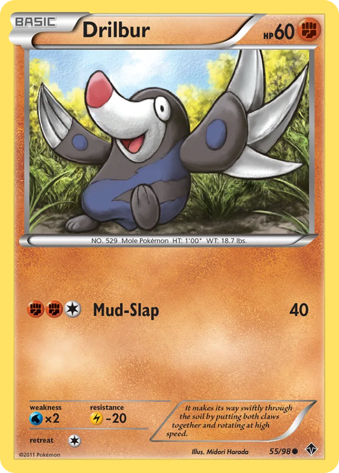 Drilbur #55 Emerging Powers Pokemon card