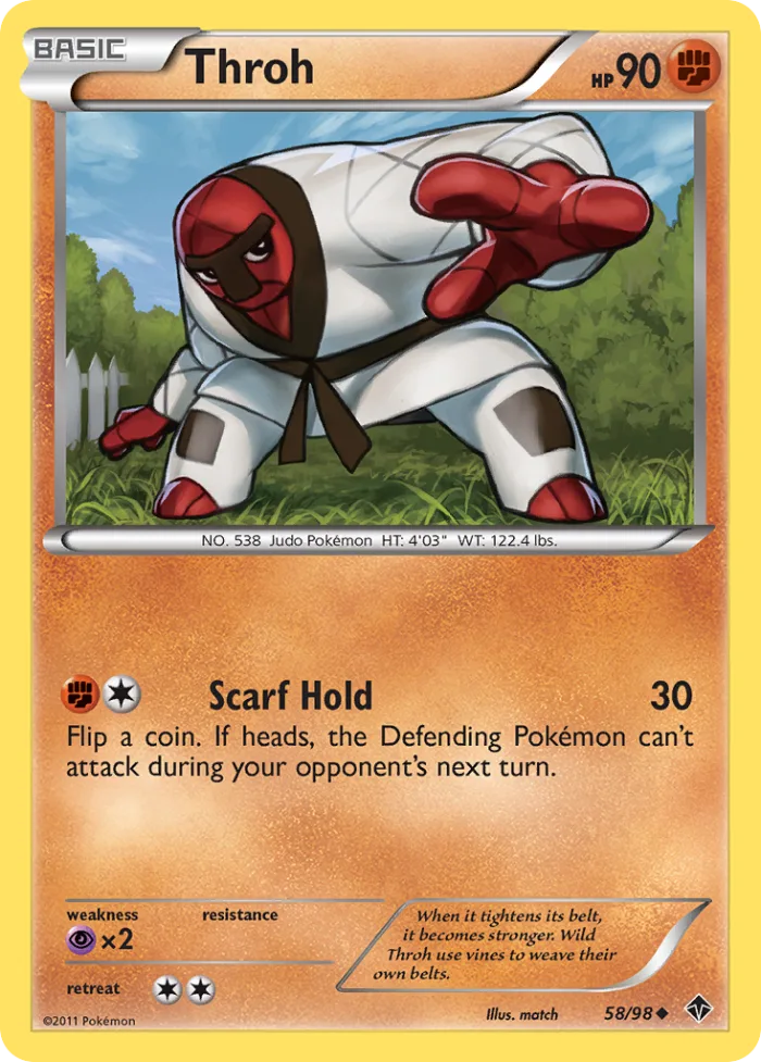 Throh #58 Emerging Powers Pokemon card