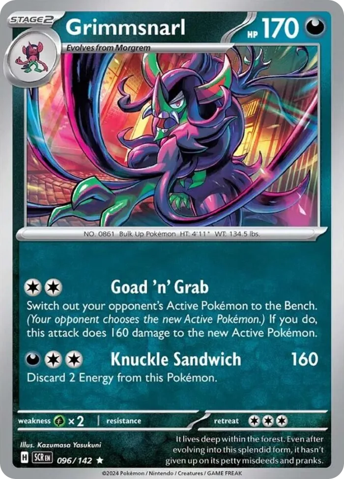 Grimmsnarl #96 Stellar Crown Pokemon card