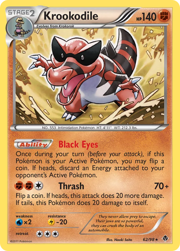 Krookodile #62 Emerging Powers Pokemon card