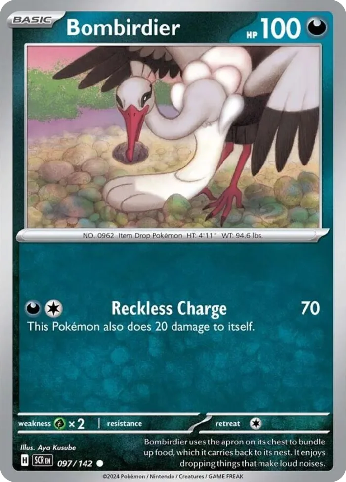 Bombirdier #97 Stellar Crown Pokemon card