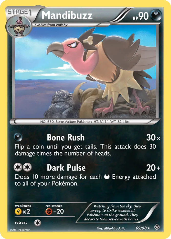Mandibuzz #69 Emerging Powers Pokemon card
