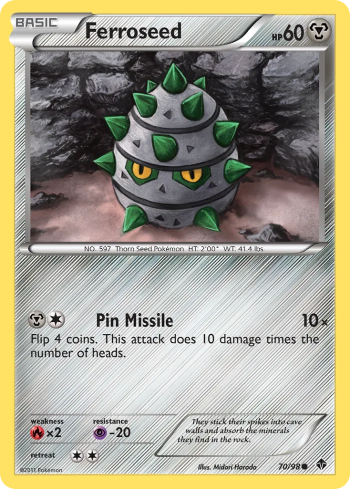 Ferroseed #70 Emerging Powers Pokemon card