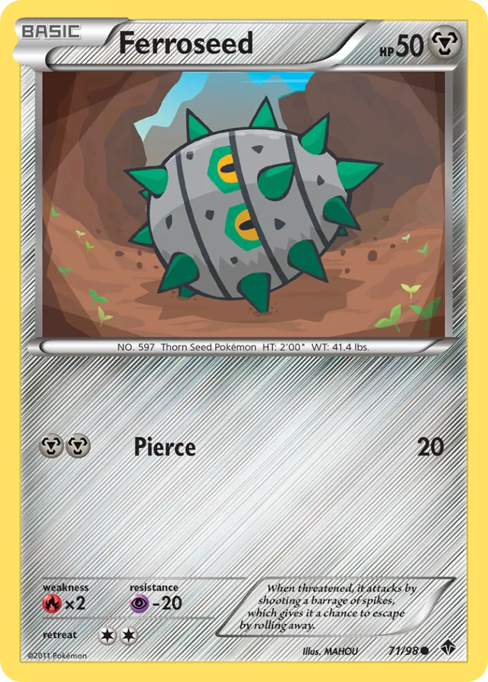 Ferroseed #71 Emerging Powers Pokemon card