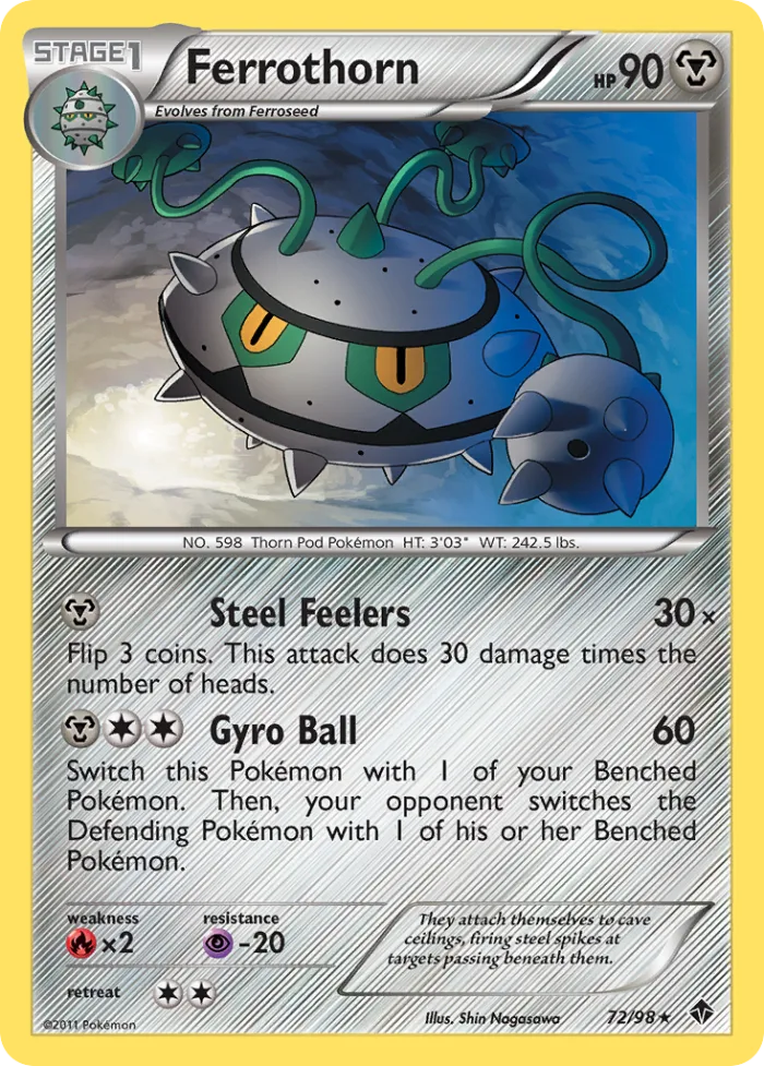 Ferrothorn #72 Emerging Powers Pokemon card