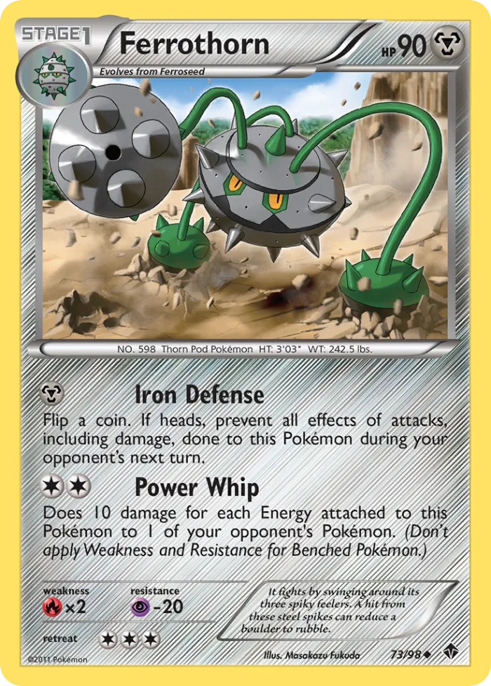 Ferrothorn #73 Emerging Powers Pokemon card