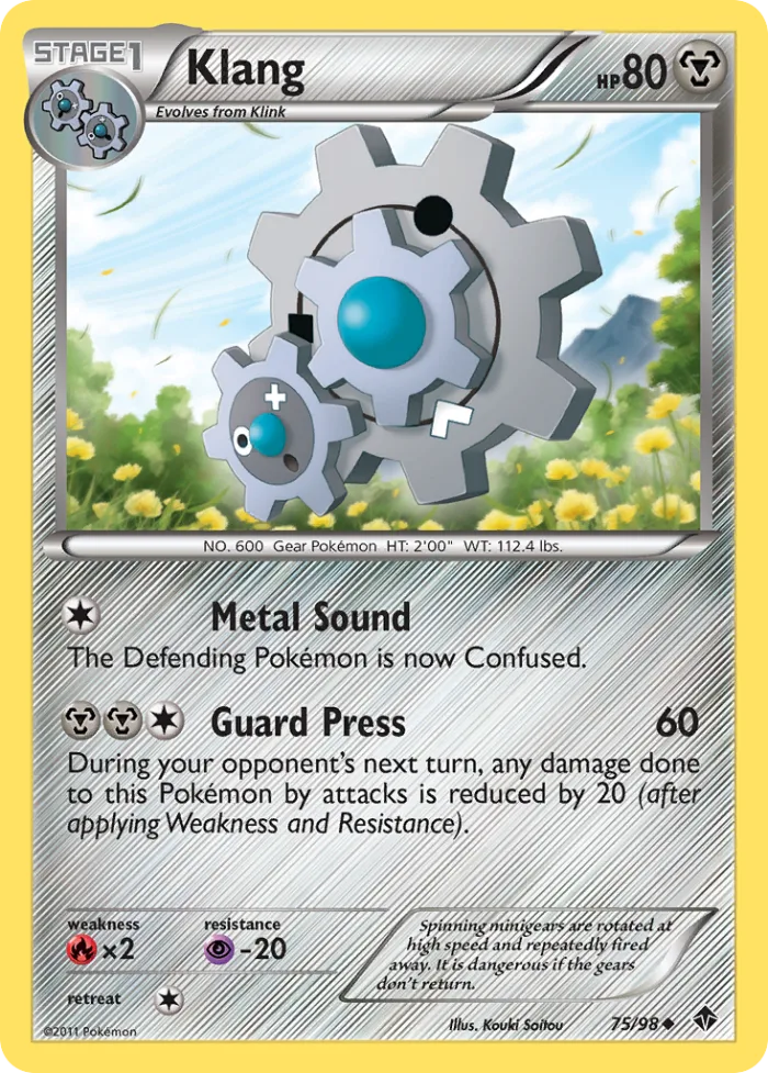 Klang #75 Emerging Powers Pokemon card
