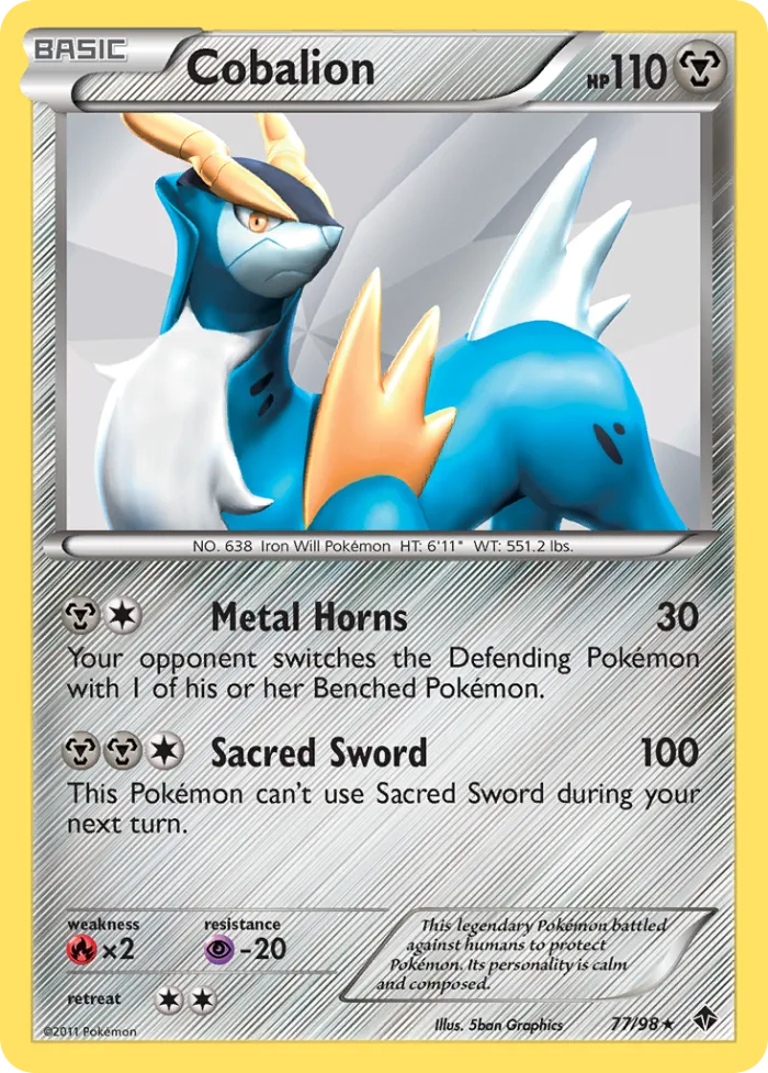 Cobalion #77 Emerging Powers Pokemon card