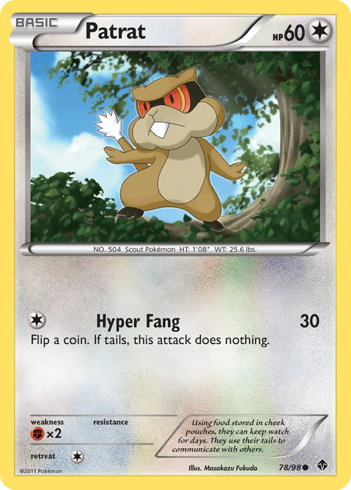 Patrat #78 Emerging Powers Pokemon card
