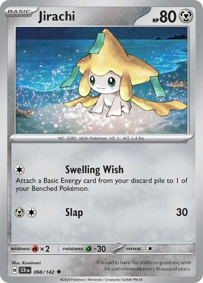 Jirachi #98 Stellar Crown Pokemon card