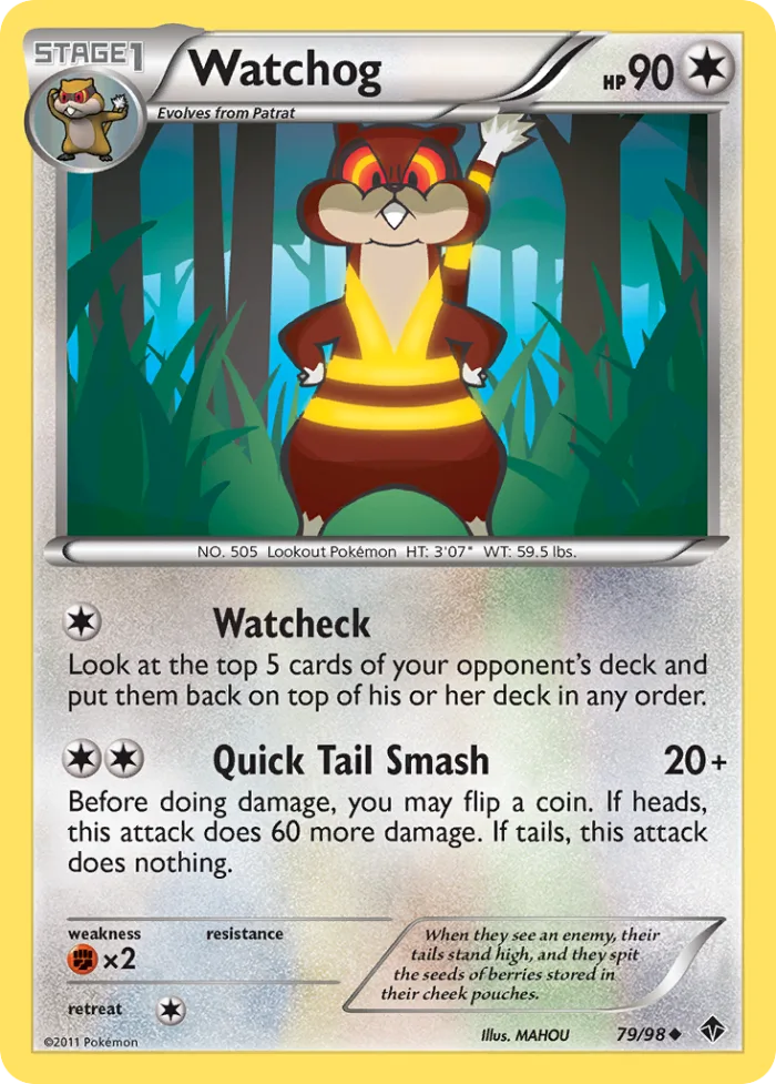 Watchog #79 Emerging Powers Pokemon card
