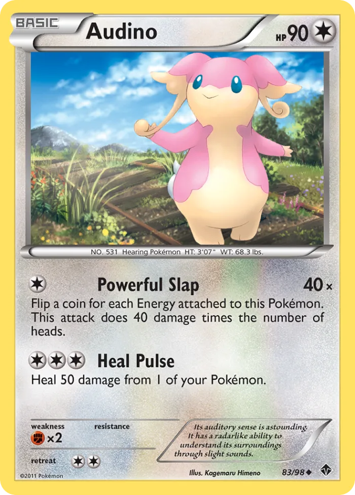 Audino #83 Emerging Powers Pokemon card