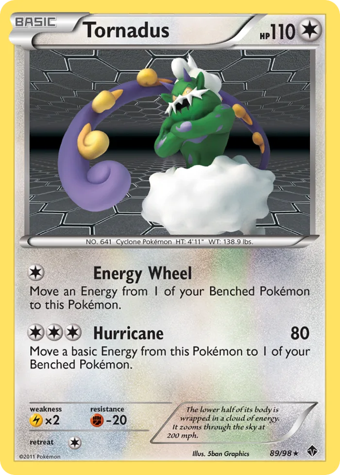 Tornadus #89 Emerging Powers Pokemon card