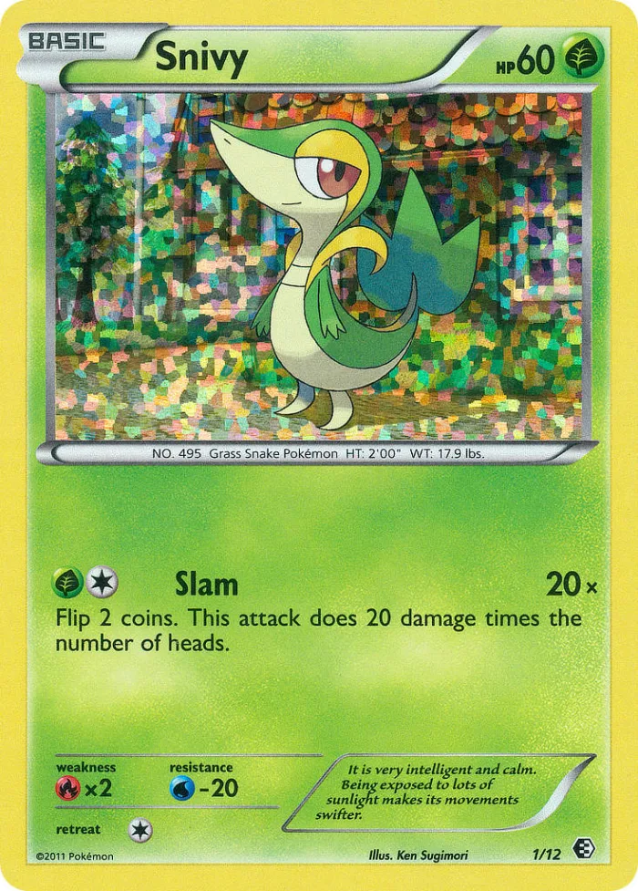 Snivy #1 McDonald's Collection 2011 Pokemon card