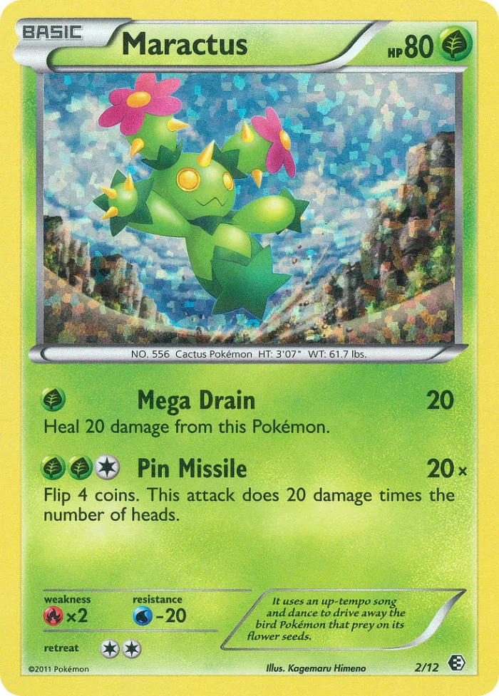 Maractus #2 McDonald's Collection 2011 Pokemon card