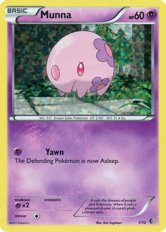 Munna #7 McDonald's Collection 2011 Pokemon card