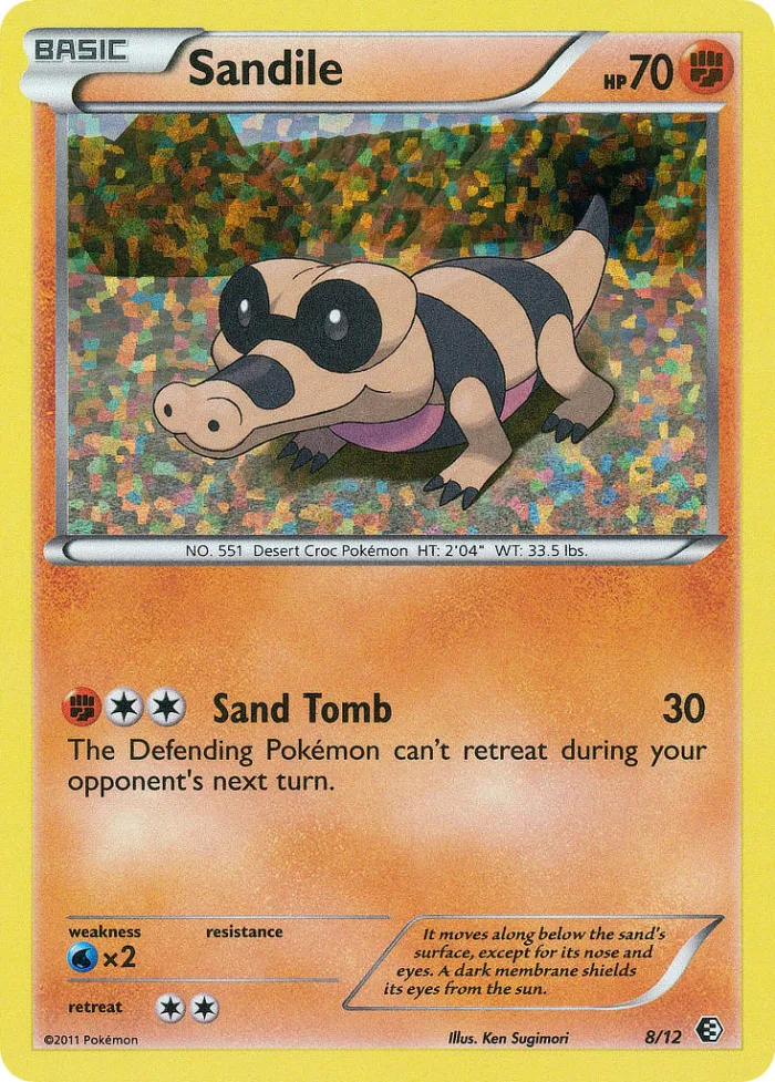 Sandile #8 McDonald's Collection 2011 Pokemon card