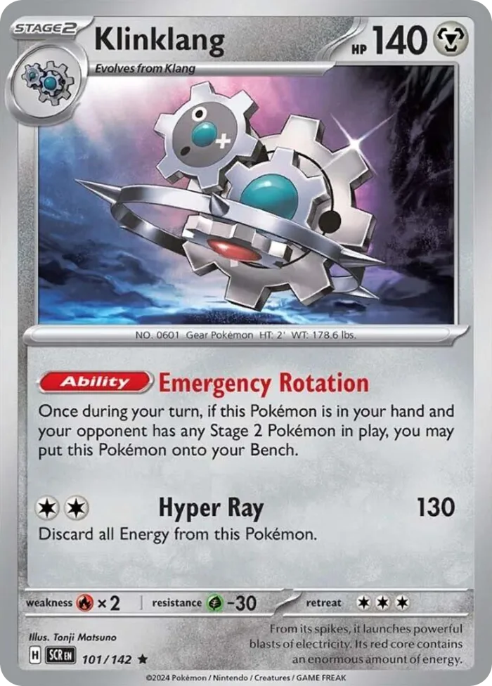 Klinklang #101 Stellar Crown Pokemon card