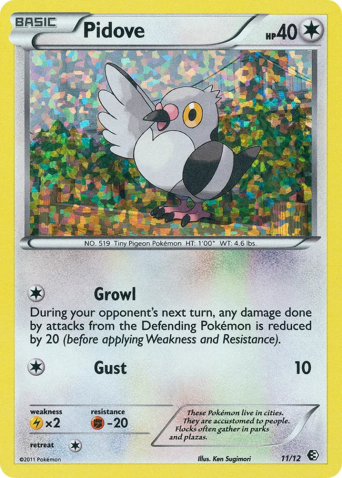 Pidove #11 McDonald's Collection 2011 Pokemon card