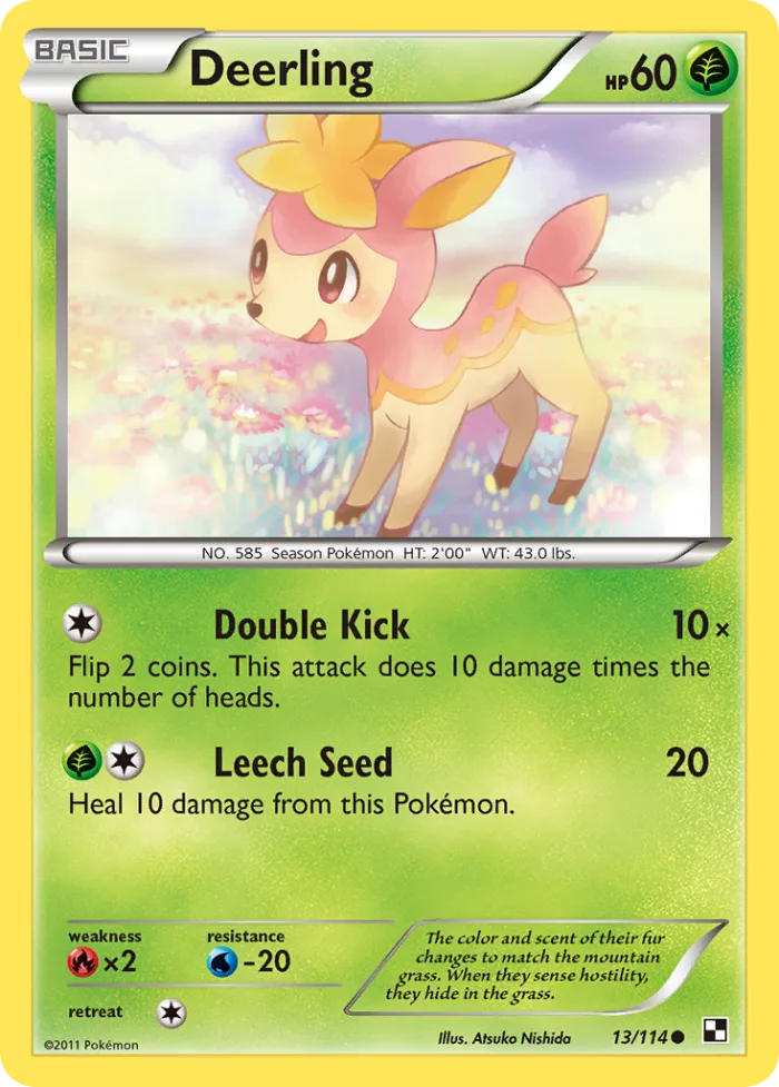 Deerling #13 Black & White Pokemon card