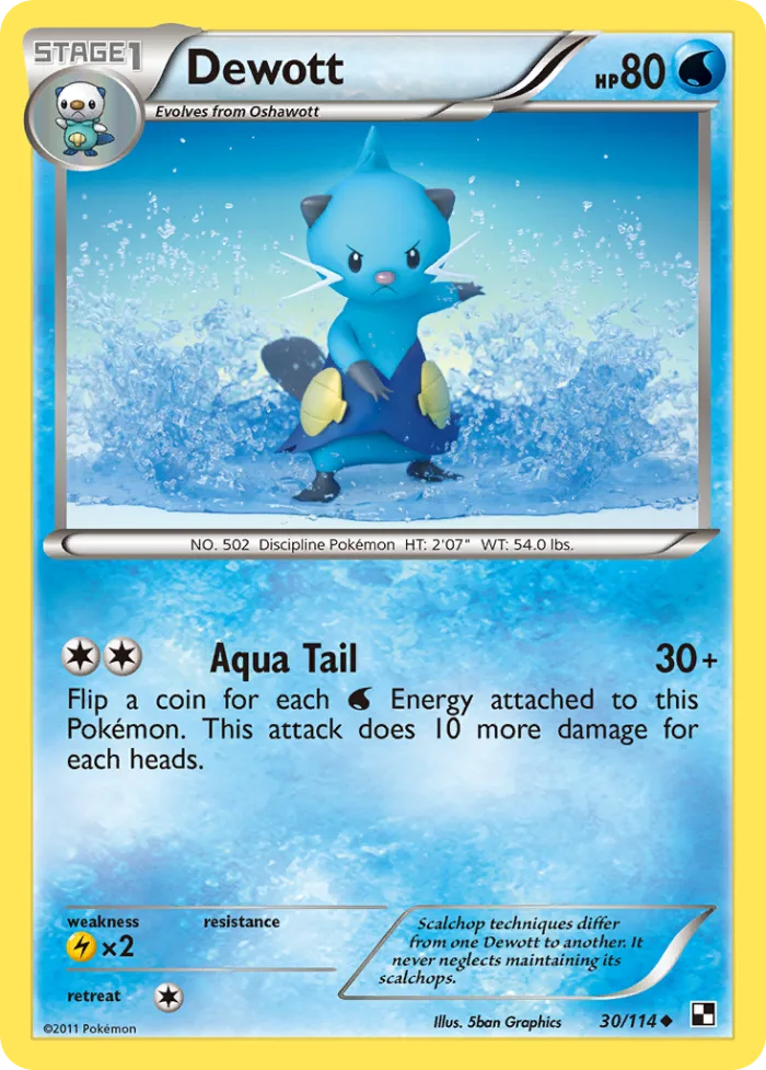 Dewott #30 Black & White Pokemon card