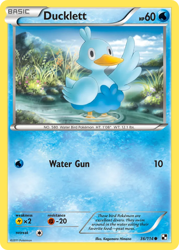 Ducklett #36 Black & White Pokemon card