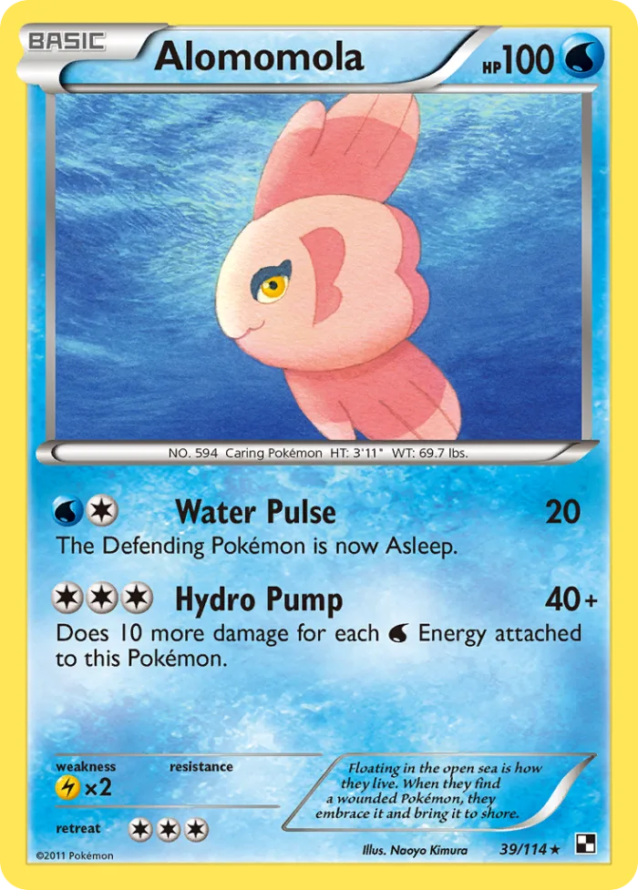 Alomomola #39 Black & White Pokemon card
