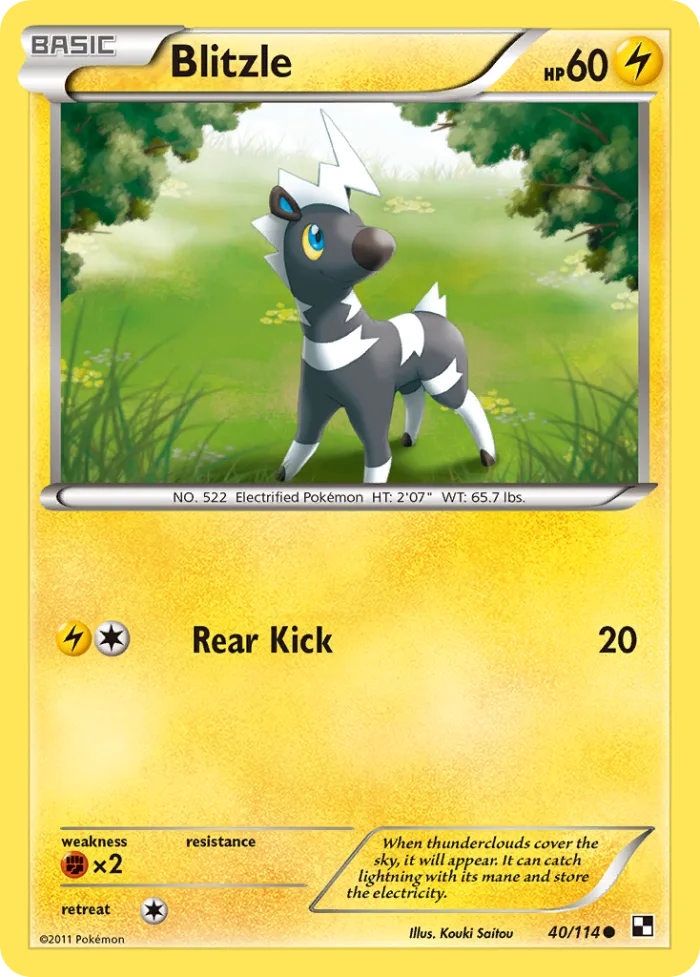 Blitzle #40 Black & White Pokemon card