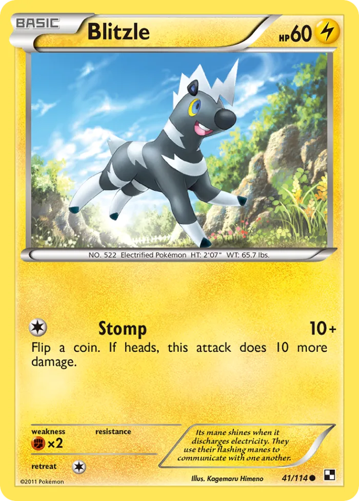 Blitzle #41 Black & White Pokemon card