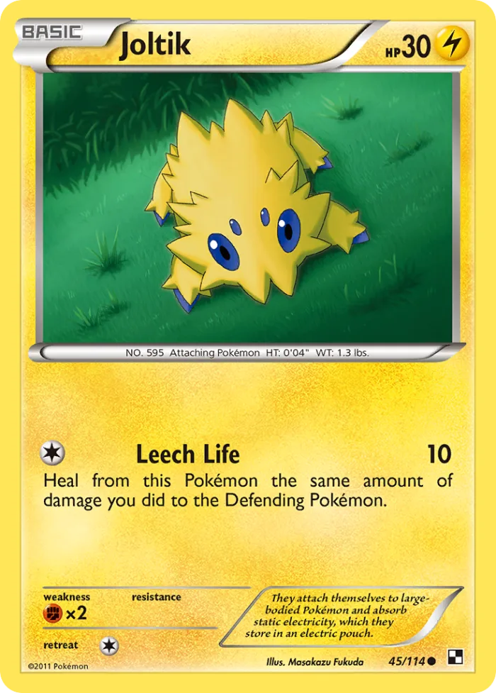 Joltik #45 Black & White Pokemon card