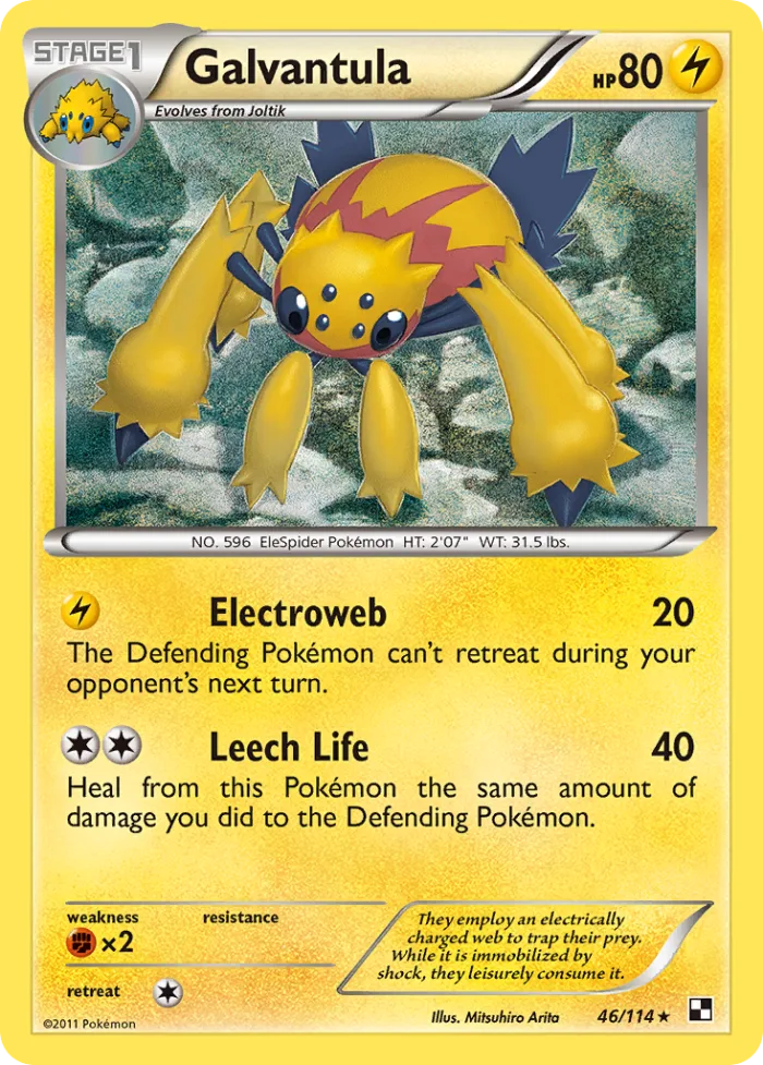 Galvantula #46 Black & White Pokemon card
