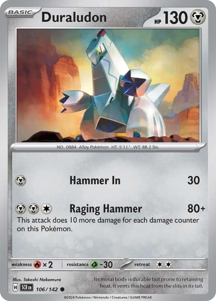 Duraludon #106 Stellar Crown Pokemon card