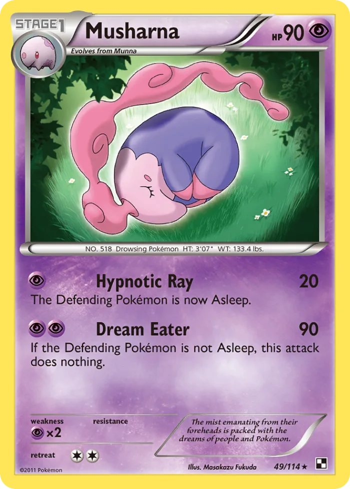 Musharna #49 Black & White Pokemon card