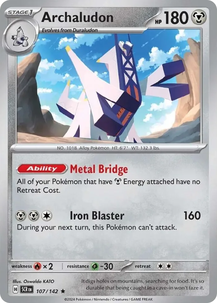 Archaludon #107 Stellar Crown Pokemon card