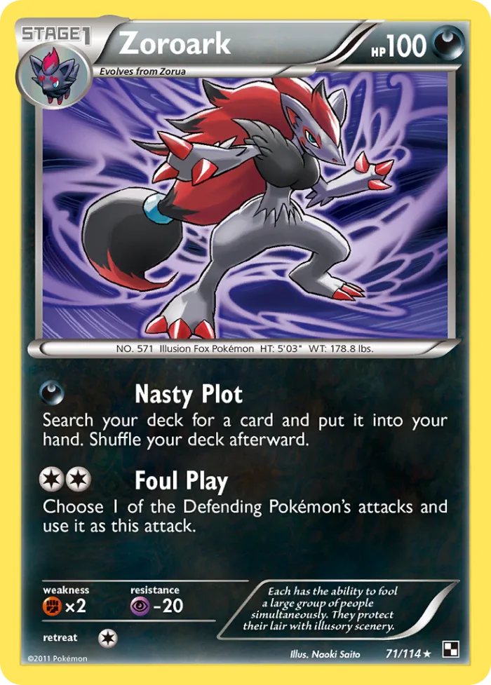 Zoroark #71 Black & White Pokemon card