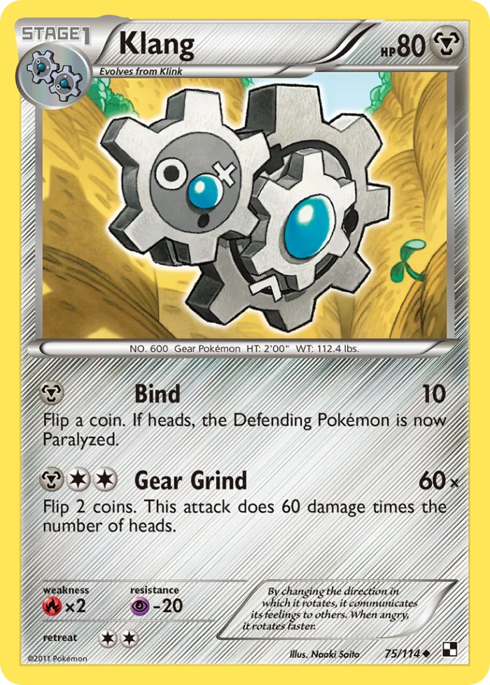 Klang #75 Black & White Pokemon card