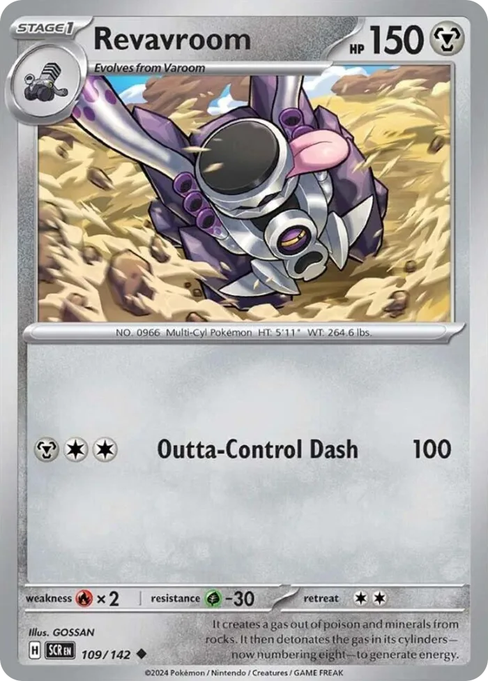 Revavroom #109 Stellar Crown Pokemon card