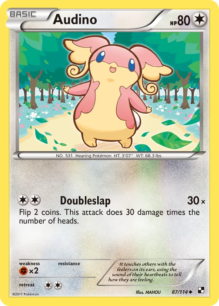 Audino #87 Black & White Pokemon card