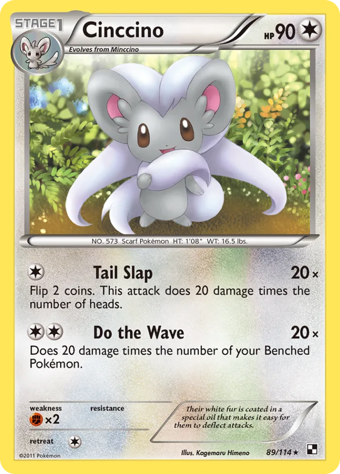 Cinccino #89 Black & White Pokemon card