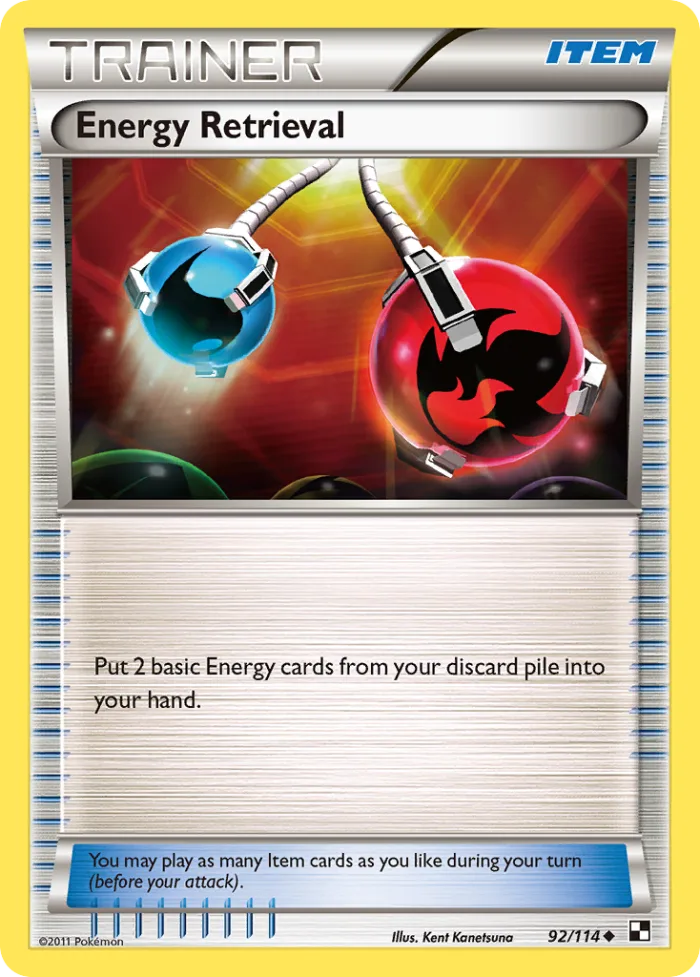 Energy Retrieval #92 Black & White Pokemon card