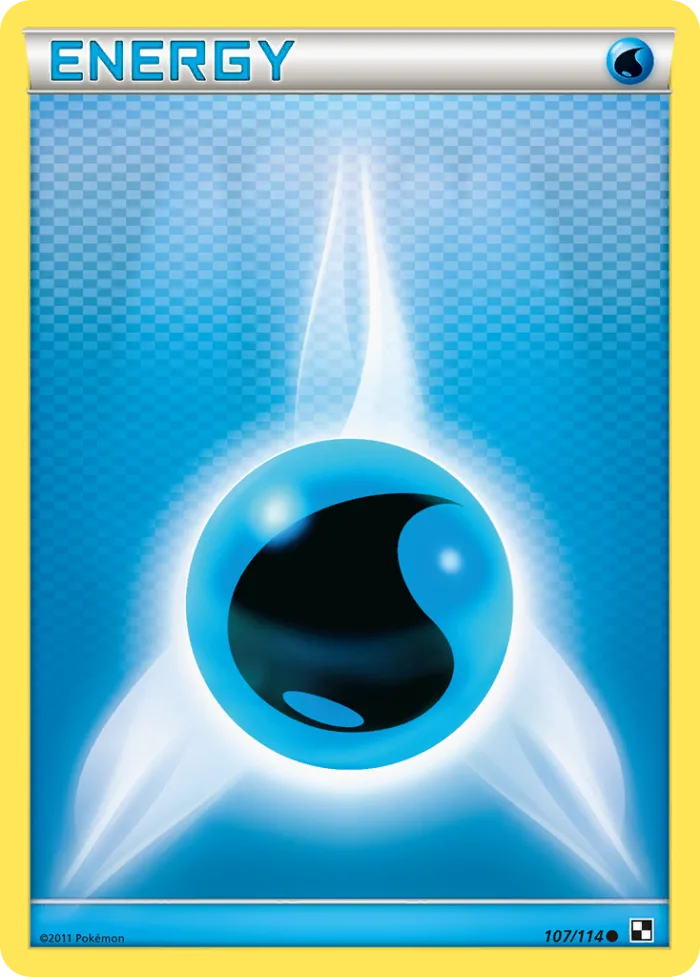 Water Energy #107 Black & White Pokemon card